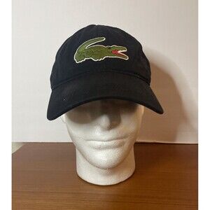Lacoste Hat Cap Blaçk Adjustable Big Logo Embroidered Men’s